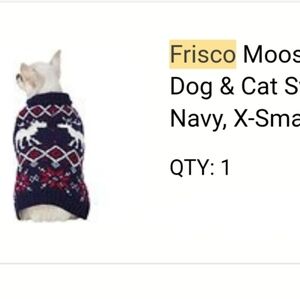 Frisco Moose Fair aisle sweater cat or dog sweater
